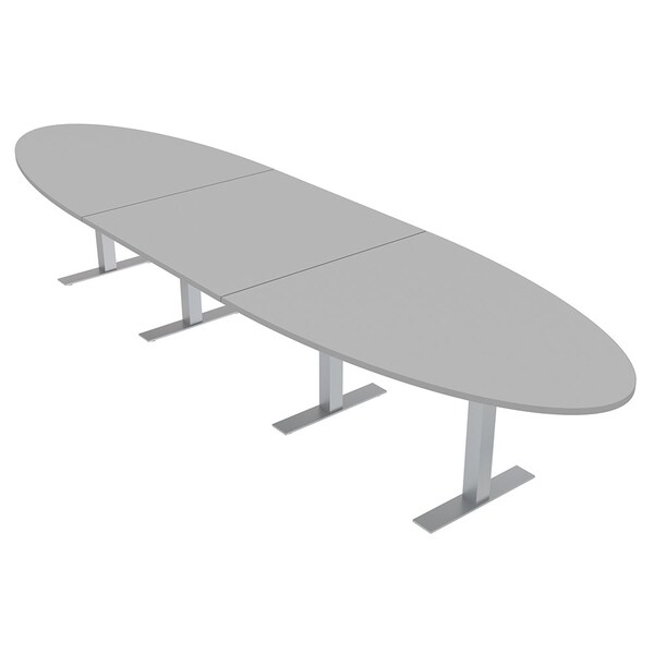 45 in W, 165.75 in L, 29 in H, Engineered Wood Top, Grey